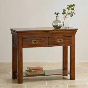 Victoria Oak : Bàn Console Trang Trí + 2 Hộc Kéo